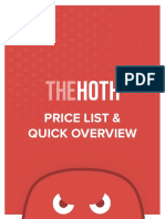 Hoth Price List