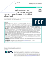 Magnesium Supplementation and Preeclampsia in Low-Income Pregnant Women - A Randomized Double-Blind Clinical Trial