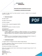 Consignes Pour Le Rapport de Stage M2