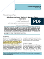 Oil-Oil Correlation South Sumatra