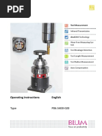 54 20 Tool Setting Probe: Operating Instructions English