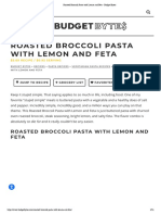 Roasted Broccoli Pasta With Lemon and Feta - Budget Bytes