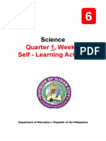 Quarter 1, Week 5 - LEARNING ACTIVITY MATERIAL (SCIENCE 6)