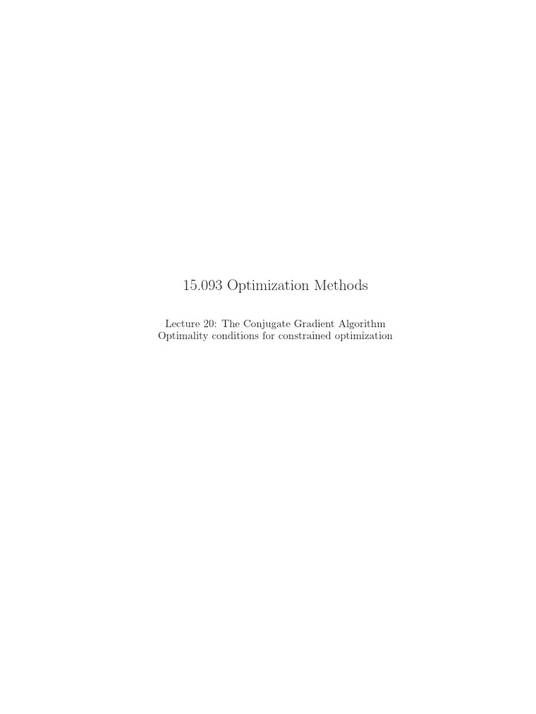 15.093 Optimization Methods | PDF | Mathematics Of Computing | Applied ...
