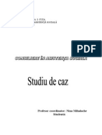 Consiliere in Asistenta Sociala - Studiu de Caz