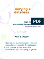 Querying Databases to Retrieve Information