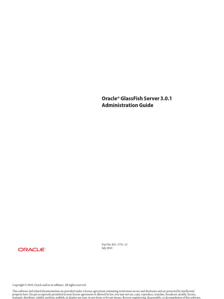 Oracle GlassFish Server 3.0.1 Administration Guide PDF