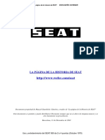 La Página de La Historia de Seat: Uso y Entretenimiento Del SEAT 850 de 2 o 4 Puertas (Octubre 1970)