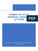 Format of Ielts General Training Letters