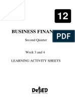 Business Finance Las Week 3 and 4