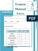 5to Grado - Examen Mensual Enero (2020-2021)