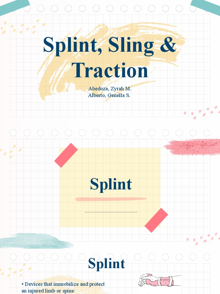 Splints, Slings, and Traction Overview | PDF | Medical Specialties ...