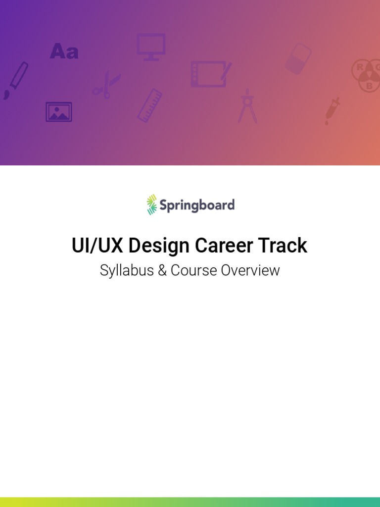 UI/UX Design Career Track: Syllabus & Course Overview | PDF | Usability ...