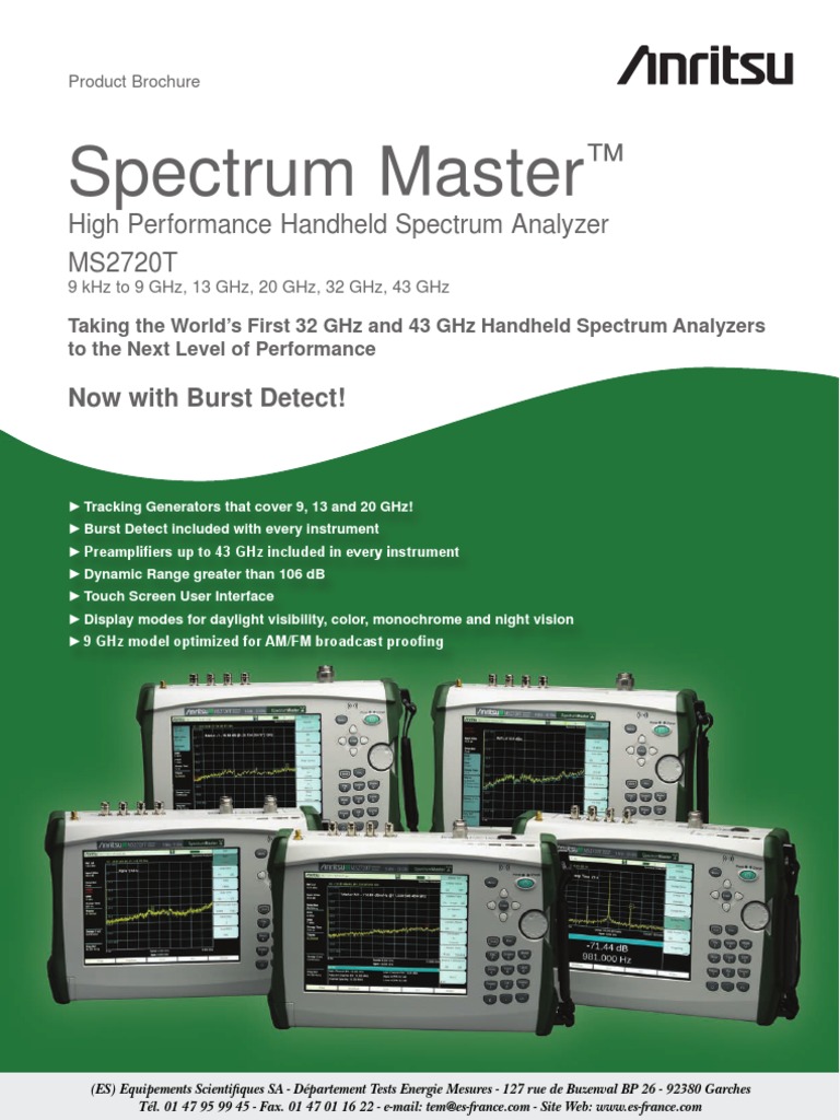 Spectrum Master: High Performance Handheld Spectrum Analyzer MS2720T ...