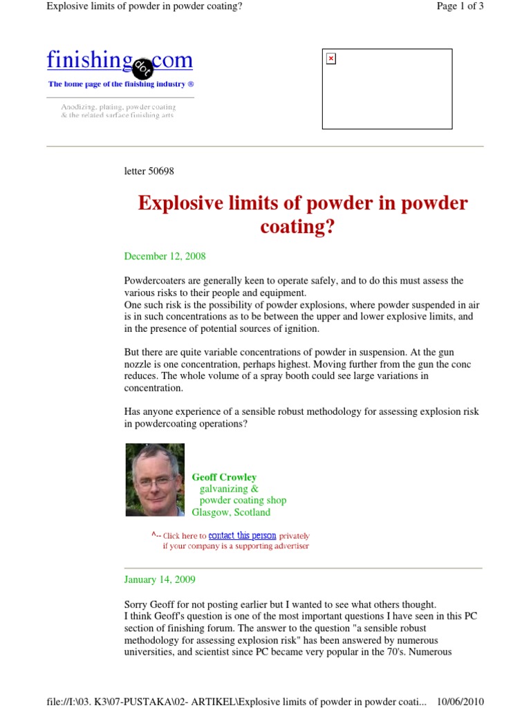 Explosive Limits Powder PDF Nature Science