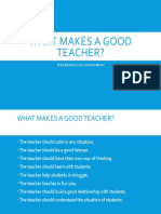 What Makes A Good Teacher