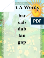 Short A Words Bat Cab Dab Fan Gap