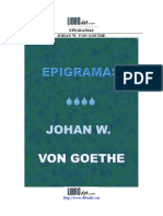 Johann Wolfgang Goethe - Epigramas