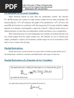 Chapter 4 Functions of Several Variables