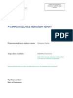 Appendix 1 Pharmacovigilance Inspection Report Template Vet en