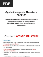 Applied Inorganic Chemistry