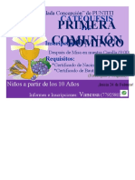 AFICHE PRIMERA COMUNION