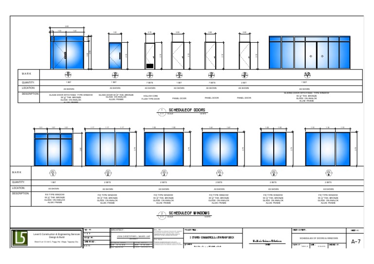 Door and Window Schedules | PDF | Door | Window