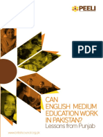 CAN English Medium Education Work in Pakistan?: Lessons From Punjab