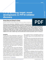 PTP1B As A Drug Target: Recent Developments in PTP1B Inhibitor Discovery