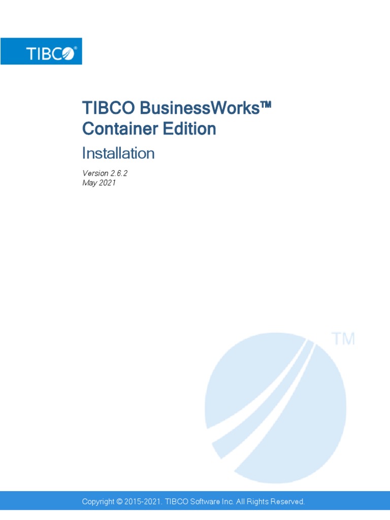 Tibco Businessworks™ Container Edition: Installation | PDF | Command ...