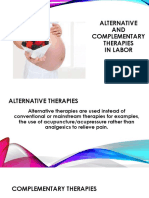 Alternative AND Complementary Therapies in Labor: Ancy Abraham