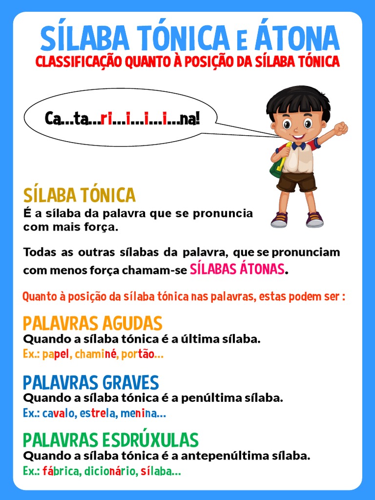 Classificação de Sílabas Tônicas e Átonas | PDF