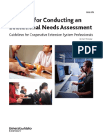Methods For Conducting An Educational Needs Analysis