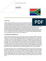 Position Paper: Position Paper of The Delegate of South Africa, WTO