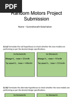 Random Motors Project Submission: Name - Surendranath Kolachalam