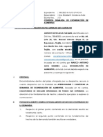 CONTESTACIÓN DE DEMANDA DE EXONERACIÓN DE ALIMENTOS (Exp. 100 - 2021) ANTONY ALVA