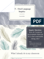 3.5 - Oral Language Inquiry: Pamela Balikis