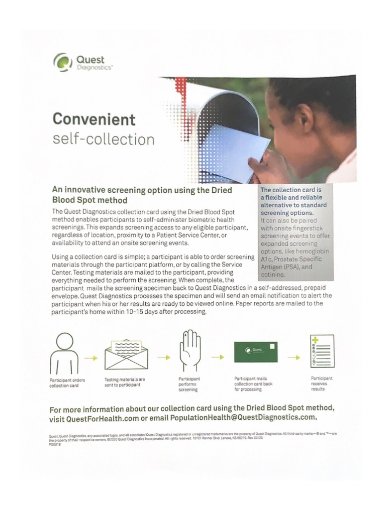 Quest Diagnostics SelfCollection Flyer PDF