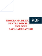 Programa de Biologie