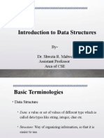 Introduction To Data Structures: By-Dr. Shweta R. Malwe Assistant Professor Area of CSE