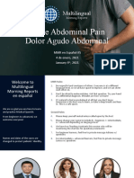 Acute Abdominal Pain Dolor Agudo Abdominal: Multilingual