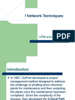 Use of Network Techniques