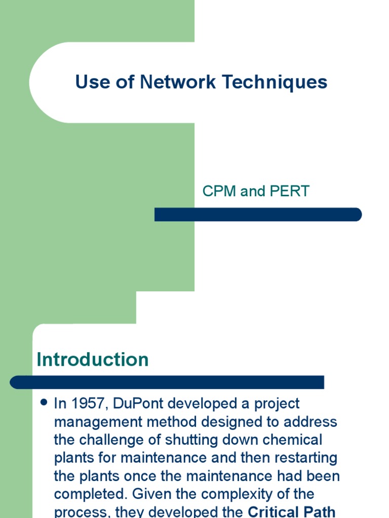 CPM and PERT: Critical Path Analysis | PDF | Applied Mathematics | Analysis
