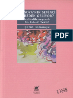 6172 Spinozanin Sevinci Nereden Geliyor Reddedilemeyecek Bir Felsefi Teklif - Chetin Balanuye - 2016 153s