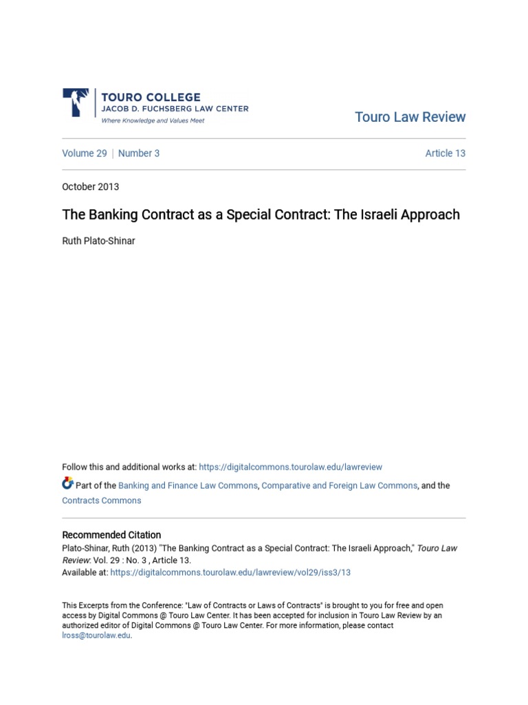 The Banking Contract | PDF | Fiduciary | Banks