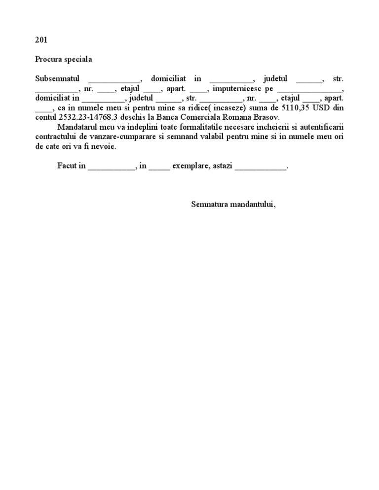 201 - Procura Speciala | PDF