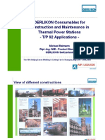 OERLIKON Consumables For Construction and Maintenance in Thermal Power Stations - T/P 92 Applications