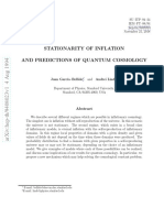 Stationarity of Inflation and Predictions of Quantum Cosmology