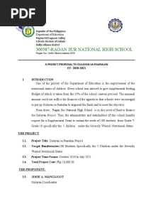 Gulayan-sa-Paaralan (1) Project Proposal