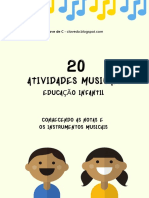 Atividades musicais conhecendo notas e instrumentos